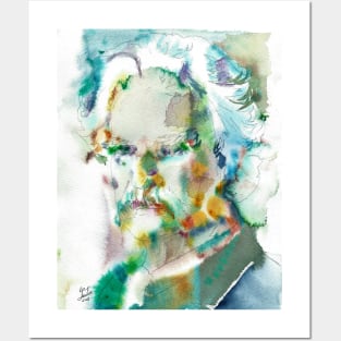 MARK TWAIN watercolor portrait .3 Posters and Art